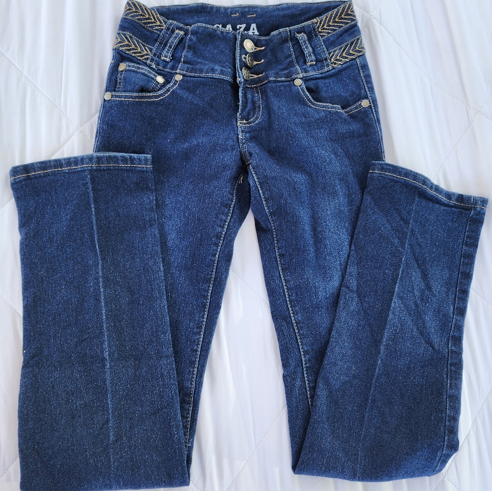 Saza western jeans size 0 dark blue denim